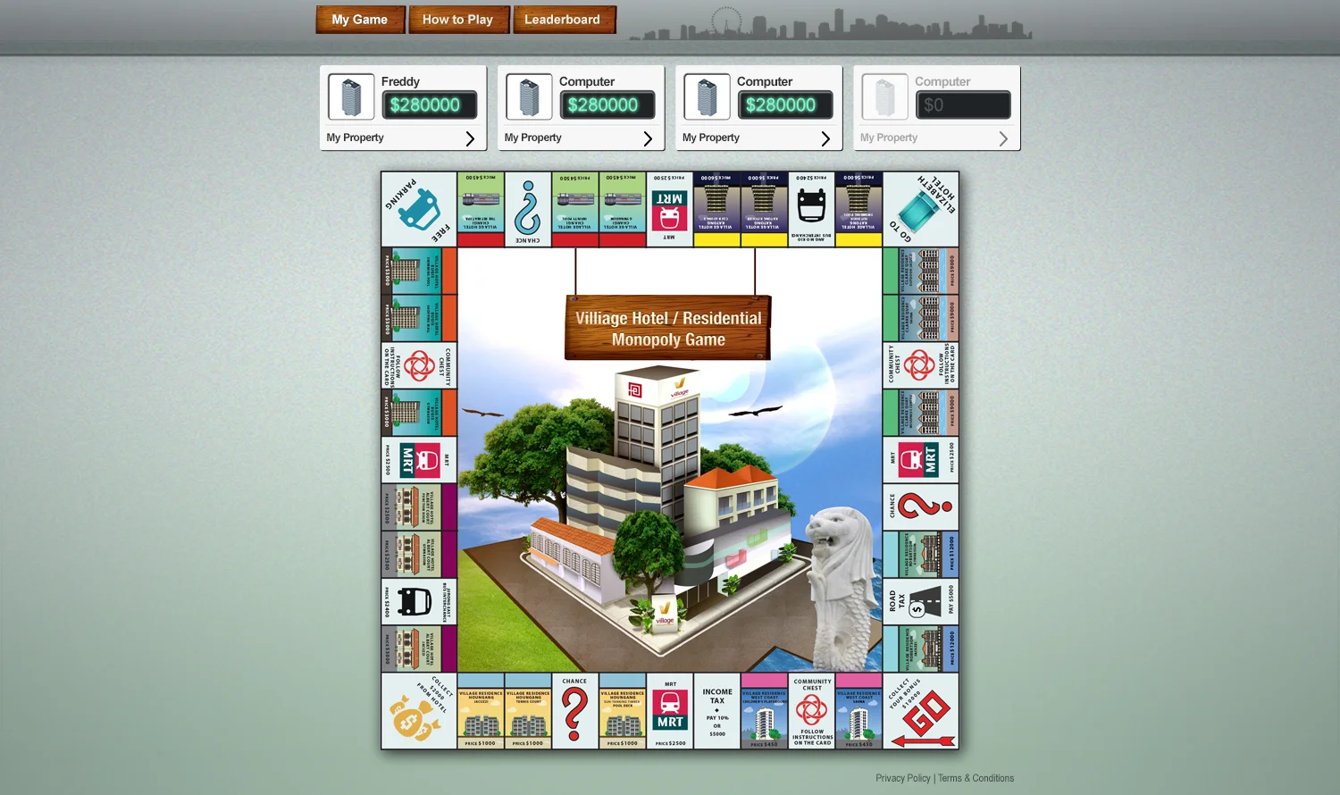 Far East Organisation - Village Hotel Monopoly Game